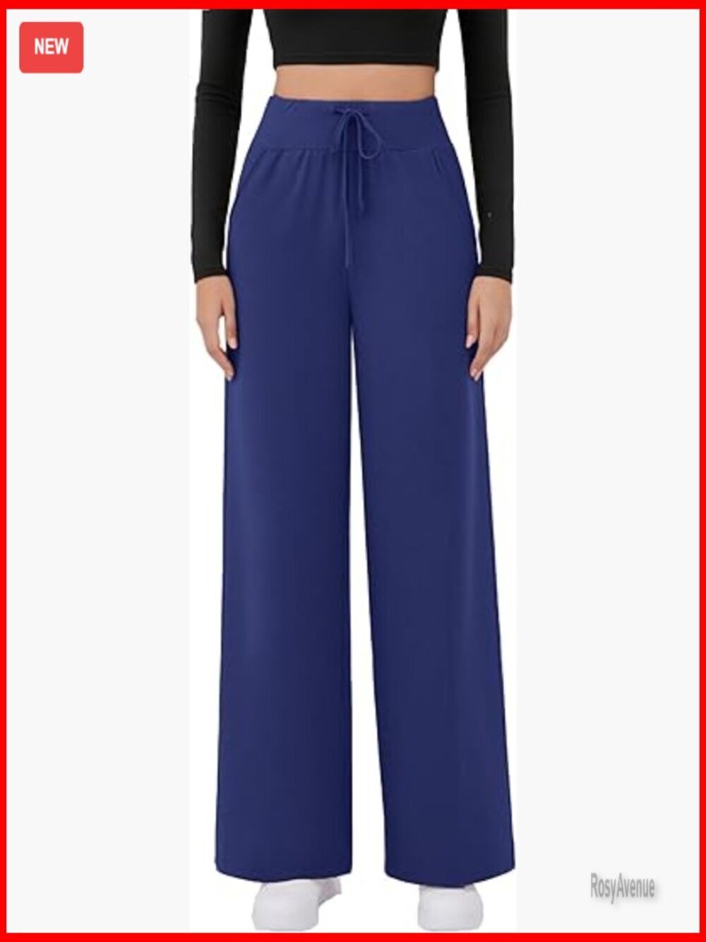 Wide Leg Pants High Waist Drawstring Palazzo Flowy Lounge Sweatpants with